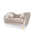 thumbnail image 3 of Sofá love seat beige terciopelo Sochic Bean Bean / Moderno / Love seat, 3 of 4