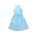 thumbnail image 3 of Girls Dress Blue Dimensional Butterfly Halter Dress Party 5 Years, 3 of 7