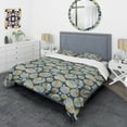 thumbnail image 3 of Designart « Golden Marble Design IV » Ensemble de Housse de Couette Style Mi-Siècle, 3 of 4