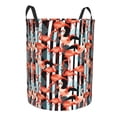 thumbnail image 2 of Balery Cool Flamingo Round Laundry Basket with Handles Waterproof Freestanding Laundry Hamper for Clothes Toys in the Dorm and Family-Small, 2 of 8