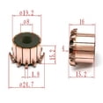 thumbnail image 3 of 19.2 x 8 x 15.2(16) mm 12P Teeth Copper Hook Type Electrical Motor Commutator 5pcs, 3 of 9