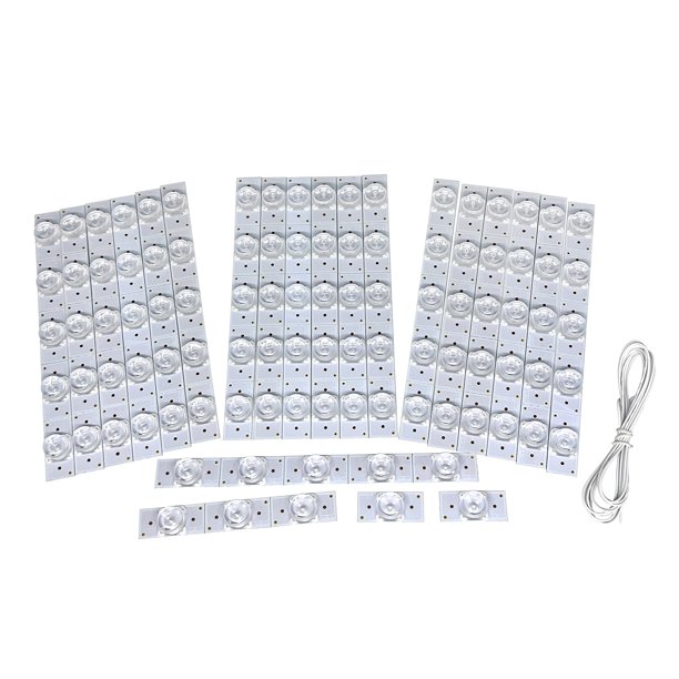 Lámpara Irfora 100PCS 6V SMD Perlas de lámpara con filtro de lente óptica Tiras de filtro de lente cóncava para reparación de TV LED 32-65 con cable de 2M Piezas de tira de luz LED Accesorios Irfora Lámpara