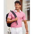 thumbnail image 4 of COOFANDY Mens Tee Shirts Knit Short Sleeve Shirt Casual Summer Textured Shirt White Xx-Large, 4 of 6