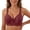 Wine, variant on Comfortable Full Coverage Underwire Bra with Wide Support Band and Back Closure for Everyday Wear Casual Leisure Everyday Supportive Full Coverage Brassiere