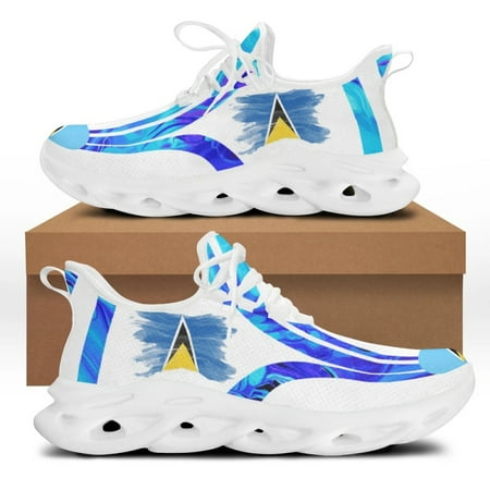 

Saint Lucia Island Print Flat Shoes for Women Cool Sneaker for Female Spring Summer Woman Footwear Flats sports shoes