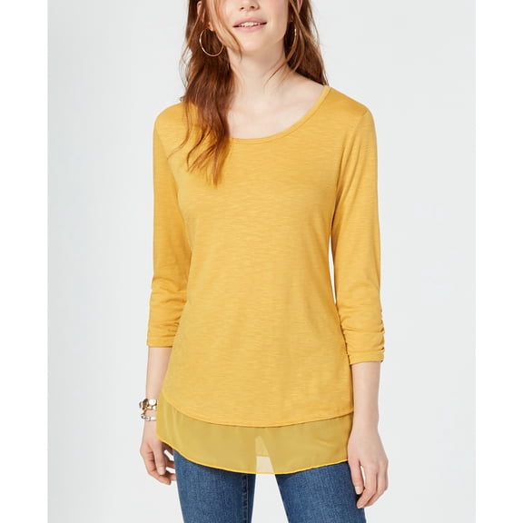 Style & Co - Chiffon-Hem Top - Regular - S