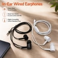 thumbnail image 2 of Earphones with Microphone, L29 Wired Earbuds in-Ear Headphones, 3.5 mm Jack Corded Ear Buds for Back to School PC Work & Study Zero-Latency for Music Gaming - White, 2 of 10