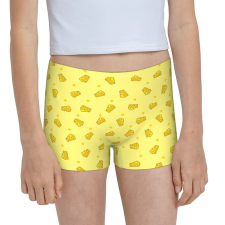 Pofeuu Cheese 1 Print Soft Cotton Girls Boyshort panties Toddler Underwear-Medium