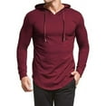 thumbnail image 2 of Aiyino Men's Hipster Hip Hop Longline Pullover Hoodies Shirts, 2 of 6