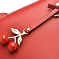 thumbnail image 4 of Stylago Leather Handbags and Purses for Women Cherry Pendant Fashion Top Handle Satchel Multiple Compartments Crossbody Bag Pink, 4 of 6