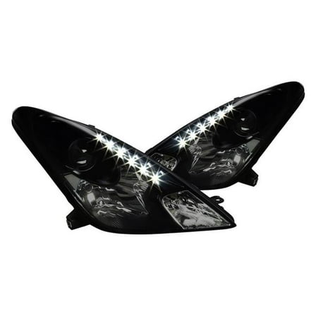 Black & Smoke Projector Headlights with LED DRL for 2000-2005 Toyoto Celica