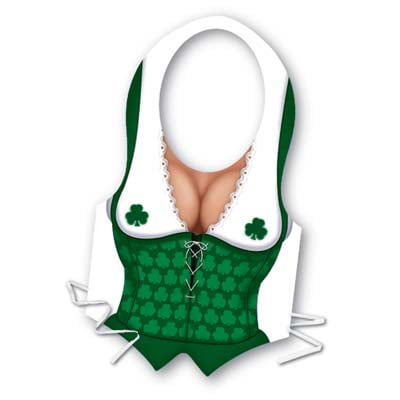 Club Pack of 48 Green and White Shamrock Misses Adult-Size Vest Costume Accessories