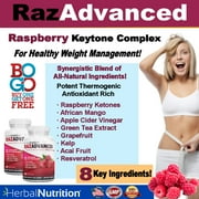 Raspberry Ketones Weight Loss Complex Two Bottle Pack 60 Count 1200mg Per Serving All Natural Super Antioxidants