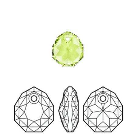 

1 PC-Drop Crystal Passions citrus green 11.5mm faceted majestic pendant (6436). Sold individually.