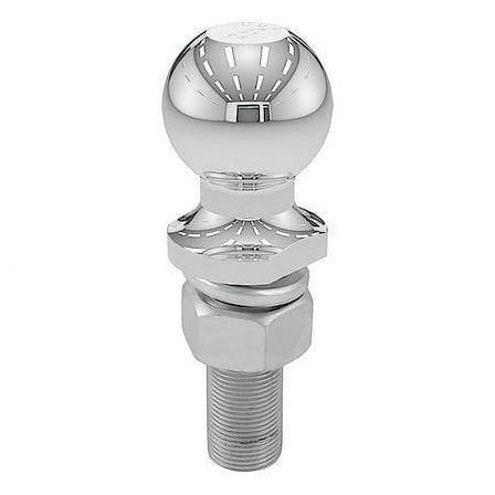 CURT 40074 Chrome Trailer Hitch Ball, 6,000 lbs, 2-Inch Diameter, 1 x 3-Inch Shank