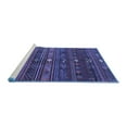 thumbnail image 2 of Ahgly Company Machine Washable Indoor Square Abstract Blue Contemporary Area Rugs, 4' Square, 2 of 4