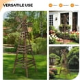 thumbnail image 6 of Wooden Windmill, Weather-Proof Wind Spinner, Outdoor Wind Mill for Garden Lawn Patio Decoration (Carbonized, Large), 6 of 7