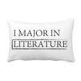 thumbnail image 1 of Quote I Major In Literature Throw Pillow Lumbar Insert Cushion Cover Home Decoration, 1 of 3