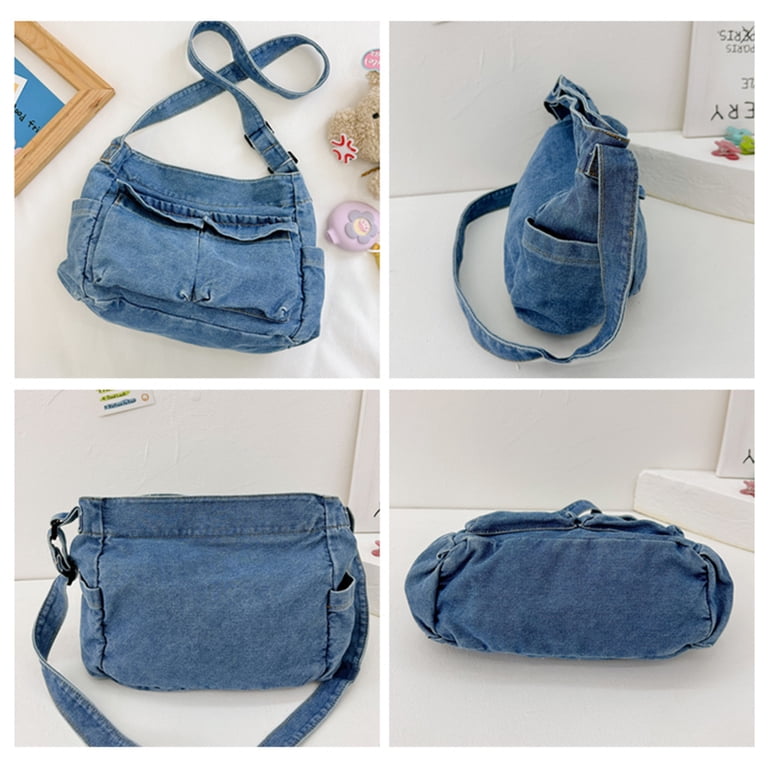 Women Fashion Shoulder Bag Adjustable Strap Denim Retro  display picture 3