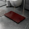 thumbnail image 2 of CRO Decor Teak Rectangle Teak & Wood Reversible Shower Mat, 2 of 5