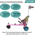 thumbnail image 6 of Gotrax Hoverboard Go Kart Attachment for 6.5” to 10” Hoverboards, Adjustable Frame & Handlebar, Hoverboard Seat Accessory for Kids and Adults,Pink, 6 of 7
