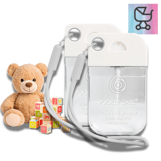 Pocket Care Desinfectante de Manos BaBY 45ml - Spray Antibacterial Sin Alcohol, 100% Natural e Hipoalergénico