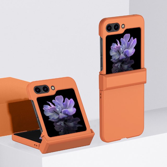 Carcasa de teléfono móvil de color sólido a prueba de golpes para Samsung Galaxy Z Flip 5