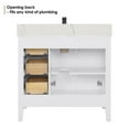 thumbnail image 6 of Altair Design Laurel 36" Wood Vanity with overflow Integrates in in White, 6 of 13