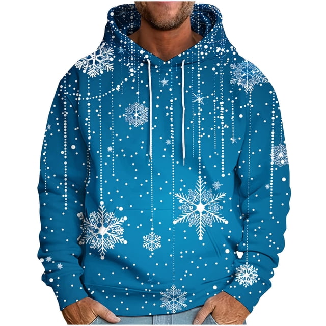 Funicet Sweat à Capuche pour Hommes, Sweat à Capuche pour Hommes, Sweat à Capuche Imprimé à Manches Longues et Amples pour Hommes, Manches Longues pour Hommes