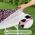 thumbnail image 5 of Pink and Black Of Leopard Print Round Fitted Tablecloth with Elastic Edge,Dining Table Cover Waterproof,Outdoor Round Tablecloth for Camping,Dining,Indoor and Outdoor, 5 of 7
