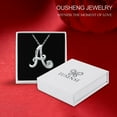 thumbnail image 3 of Eusense Initial Necklace Letter A Pendant for Women, 925 Sterling Silver Alphabet Jewelry Gifts, 3 of 7