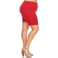 thumbnail image 3 of Women's Plus Size Casual Basic Solid Biker Shorts Pants, 3 of 5