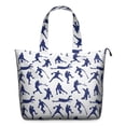 thumbnail image 1 of Multipurpose Travel Tote Bag Featuring Basketball Football Designs Lightweight Weekender Bag with Adjustable Strap for Training Play, 1 of 5