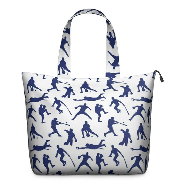 Multipurpose Travel Tote Bag Featuring Basketball Football Designs Lightweight Weekender Bag with Adjustable Strap for Training Play