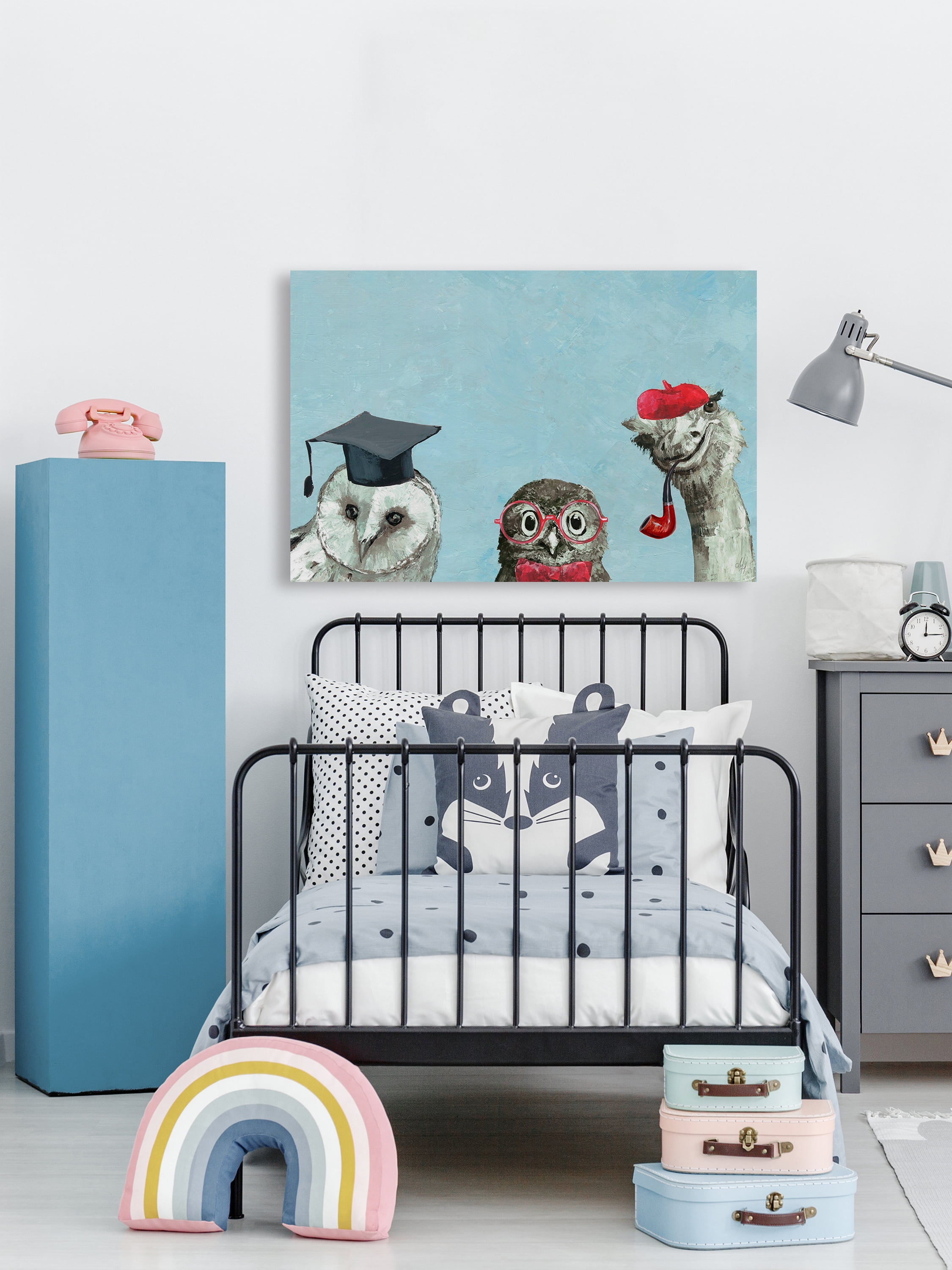 Marmont Hill Brainy Birds Canvas Wall Art