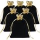thumbnail image 1 of Bolsas de joyería de terciopelo, bolsas de joyería de terciopelo de 4,7x6 pulgadas, 10 bolsas de regalo con cordón para regalos de boda, Navidad (negro), 1 of 5