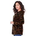 thumbnail image 3 of Roaman's Women's Plus Size Ultimate Cotton Crewneck Long Sleeve Tee, 3 of 6
