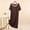 Coffee, variant on Sleep Dress Casual Sleepwear Solid Color Lace Loose Short Sleeve Thin Nightgown for Women