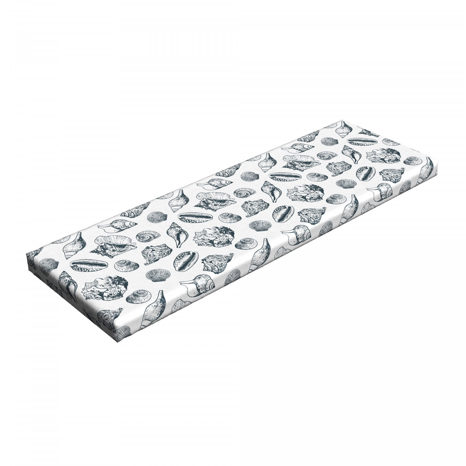 Shells Bench Pad, Sketched Hand Drawn Seashell Outlines Florida ...