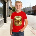 thumbnail image 4 of HNMKIU T-Shirt Graphique à Manches Courtes pour Garçons, T-Shirt Doux et Décontracté, Haut Imprimé Confortable pour Enfants pour Usage Quotidien, Rouge, 8-9 Ans, 4 of 4