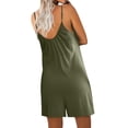 thumbnail image 4 of EKOUAER Womens Summer Casual Sleeveless Romper Adjustable Spaghetti Strap Shorts Jumpsuits with Pockets 2025 Clothes, 4 of 5