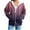 Purple, variant on Wyobmus Womens Full Zipper Hoodies Casual Drawstring Hooded Sweatshirt Oversized Gradient Color Cardigan Jacket Gray