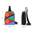 thumbnail image 4 of Sling Crossbody Backpack Eritrea Flag Collapsible Chest Shoulder Cross Body Bag Daypack for Women Men, 4 of 7