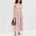 thumbnail image 4 of Women's Spring/Summer New Printed Spaghetti Strap Dress Vacation Loose Dress, 4 of 5