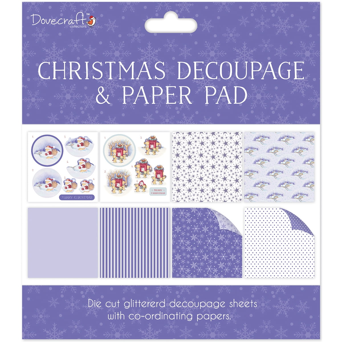 Dovecraft Decoupage & Paper Pad 8"X8" Brown Bears