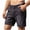 White, variant on Mens Vintage Denim Shorts Washed Button Fly Zip Closure Ripped Distressed Retro Fit Jorts Side Pockets Summer Straight Cut Short Pants Black S
