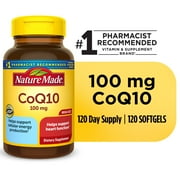 Nature Made CoQ10 100mg Softgels, Dietary Supplement for Heart Health Support, 120 Count