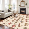 thumbnail image 2 of 8'x10' Area Rugs, Summer Camels Indoor Outdoor Area Rug for Living Room Bedroom, Farmhouse Retro Cartoon Desert Animals Washable Bathroom Rugs Kitchen Floor Carpet Mats Home Decor Aesthetic, 2 of 8