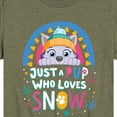 thumbnail image 3 of Paw Patrol - Just A Pup Who Loves Snow - Toddler And Youth Short Sleeve Graphic T-Shirt, 3 of 6