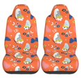 thumbnail image 2 of XMXT 2Pcs Car Seat Cover Decor Protector, Orange Colorful Butterfly Front Seat Covers for Cars SUVs, Universal Fit, 2 of 9
